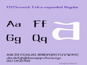 FOTScrunch-ExtraexpandedRegular Version 1.000 Font Sample