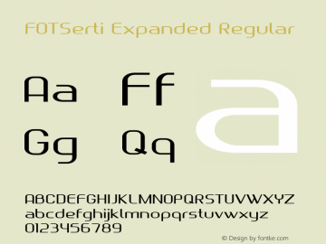 FOTSerti-ExpandedRegular Version 1.000 Font Sample