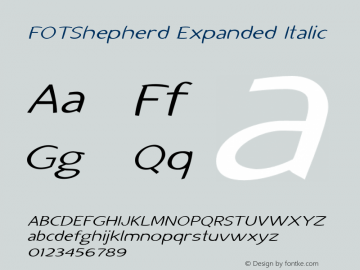 FOTShepherd-ExpandedItalic Version 1.000图片样张
