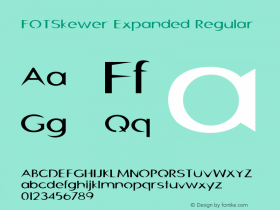 FOTSkewer-ExpandedRegular Version 1.000 Font Sample