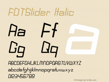 FOTSlider-Italic Version 1.000 Font Sample