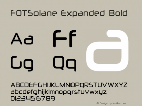 FOTSolane-ExpandedBold Version 1.000 Font Sample