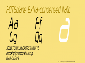 FOTSolane-ExtracondensedItalic Version 1.000 Font Sample