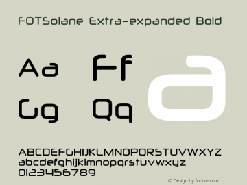 FOTSolane-ExtraexpandedBold Version 1.000 Font Sample