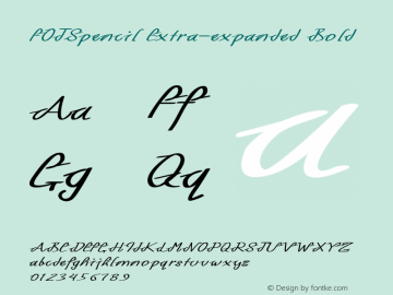 FOTSpencil-ExtraexpandedBold Version 1.000 Font Sample