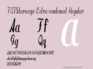 FOTStarscape-ExtracondensedRegular Version 1.000 Font Sample