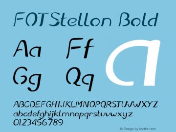 FOTStellon-Bold Version 1.000 Font Sample