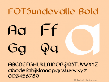 FOTSundevalle-Bold Version 1.000图片样张