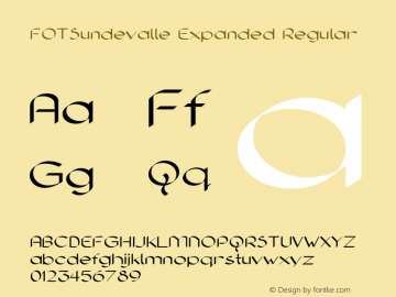 FOTSundevalle-ExpandedRegular Version 1.000图片样张
