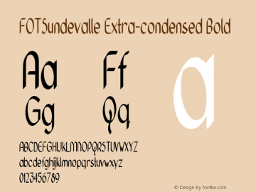 FOTSundevalle-ExtracondensedBold Version 1.000图片样张