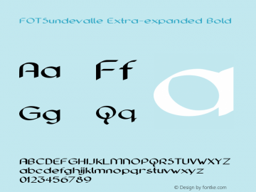 FOTSundevalle-ExtraexpandedBold Version 1.000图片样张