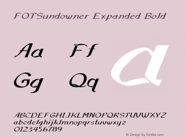 FOTSundowner-ExpandedBold Version 1.000 Font Sample