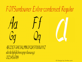 FOTSundowner-ExtracondensedRegular Version 1.000图片样张