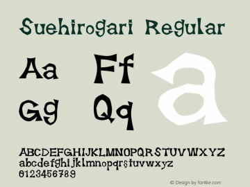 Suehirogari Regular 1.0 Font Sample