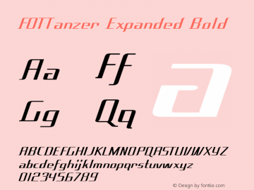 FOTTanzer-ExpandedBold Version 1.000 Font Sample