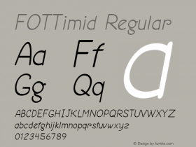 FOTTimid Version 1.000 Font Sample