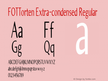 FOTTorten-ExtracondensedRegular Version 1.000图片样张