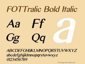 FOTTralic-BoldItalic Version 1.000图片样张