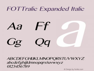 FOTTralic-ExpandedItalic Version 1.000图片样张