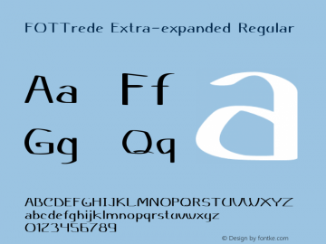 FOTTrede-ExtraexpandedRegular Version 1.000 Font Sample