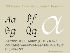 FOTTreon-ExtraexpandedRegular Version 1.000 Font Sample