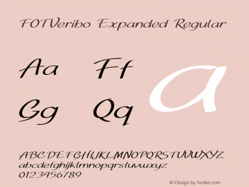 FOTVeribo-ExpandedRegular Version 1.000 Font Sample