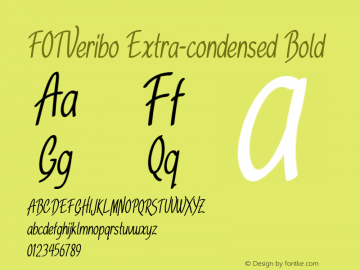 FOTVeribo-ExtracondensedBold Version 1.000图片样张