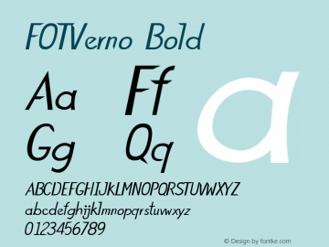 FOTVerno-Bold Version 1.000 Font Sample