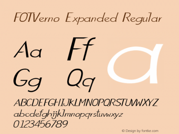 FOTVerno-ExpandedRegular Version 1.000 Font Sample