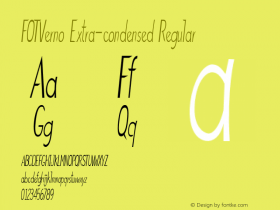 FOTVerno-ExtracondensedRegular Version 1.000 Font Sample