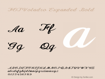 FOTVoladro-ExpandedBold Version 1.000 Font Sample