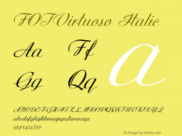 FOTVirtuoso-Italic Version 1.000图片样张