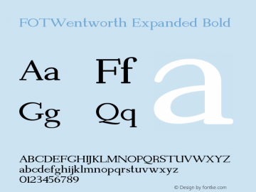 FOTWentworth-ExpandedBold Version 1.000图片样张