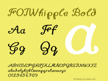 FOTWhipple-Bold Version 1.000图片样张