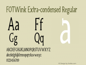 FOTWink-ExtracondensedRegular Version 1.000图片样张