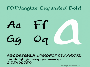 FOTYangtze-ExpandedBold Version 1.500 Font Sample