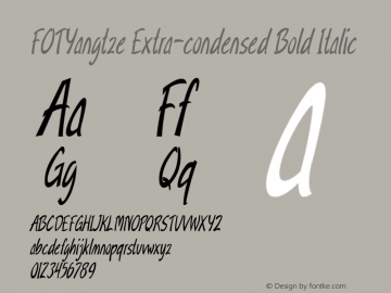 FOTYangtze-ExtracondensedBoldIt Version 1.500图片样张