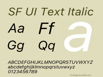 SF UI Text Italic 11.0d59e2图片样张