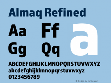 Almaq Refined Version 1.000 Font Sample