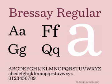 Bressay Version 1.000 Font Sample