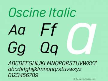 Oscine Italic Version 1.100图片样张