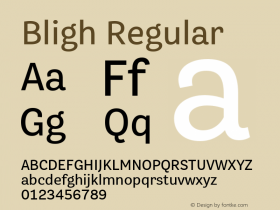 Bligh Version 1.001 Font Sample