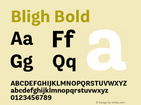 Bligh Bold Version 1.001 Font Sample