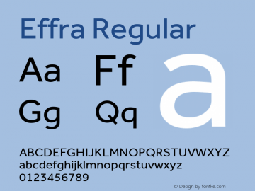 Effra Version 2.000 Font Sample