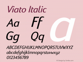 Viato Italic Version 2.001图片样张