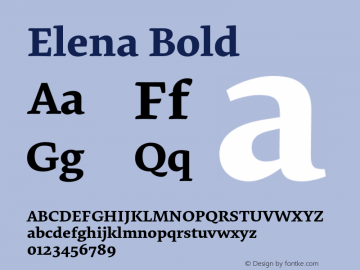 Elena-Bold Version 1.002图片样张