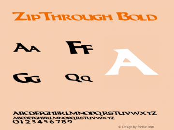 ZipThrough Bold Altsys Metamorphosis:10/29/94 Font Sample