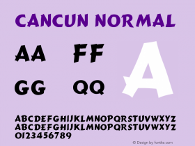 Cancun Normal Version 1.0 Font Sample