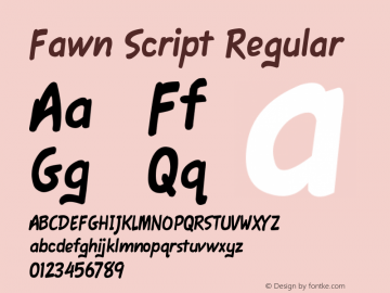 Fawn Script Version 1.0 Font Sample