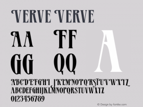 Verve Verve Converted from s:\__font~1\fonts\__look__\_\VERVE___.TF1 by ALLTYPE图片样张